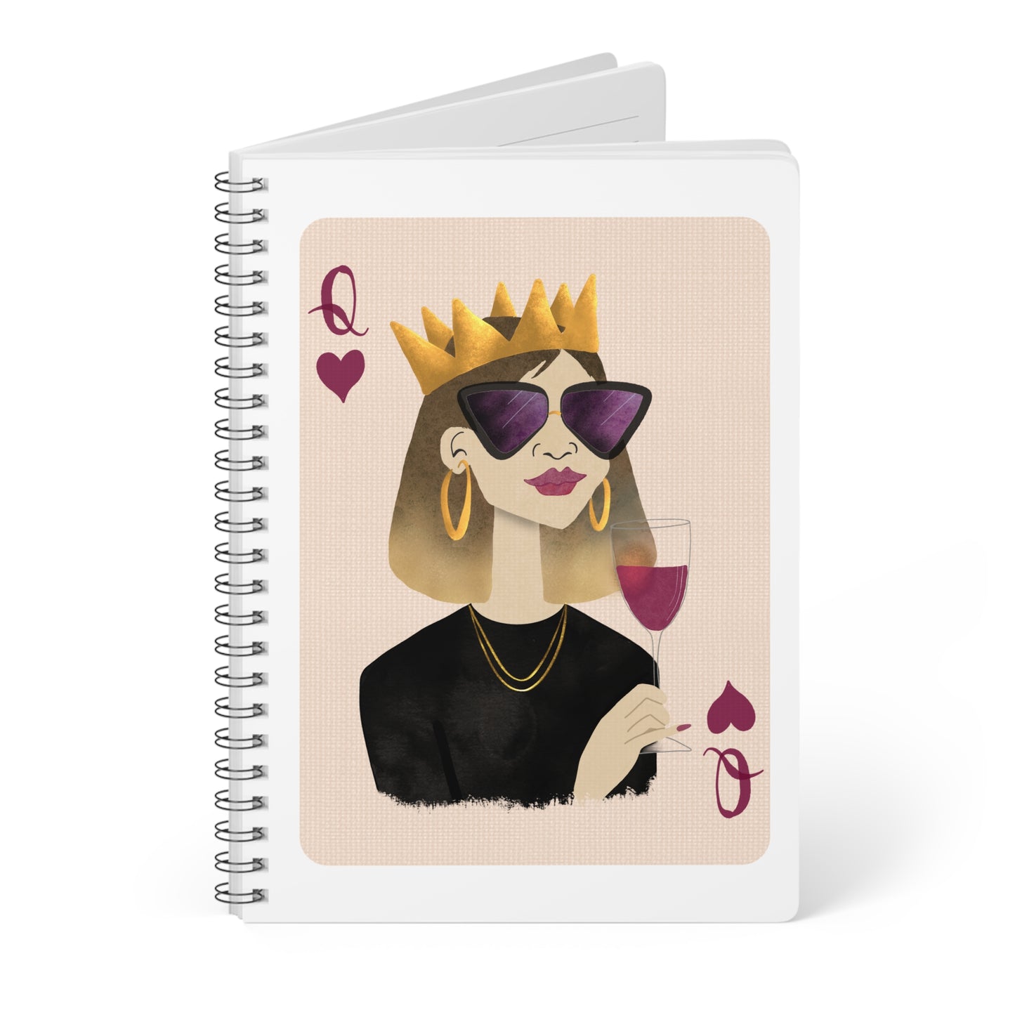 Queen of Hearts A5 Notebook
