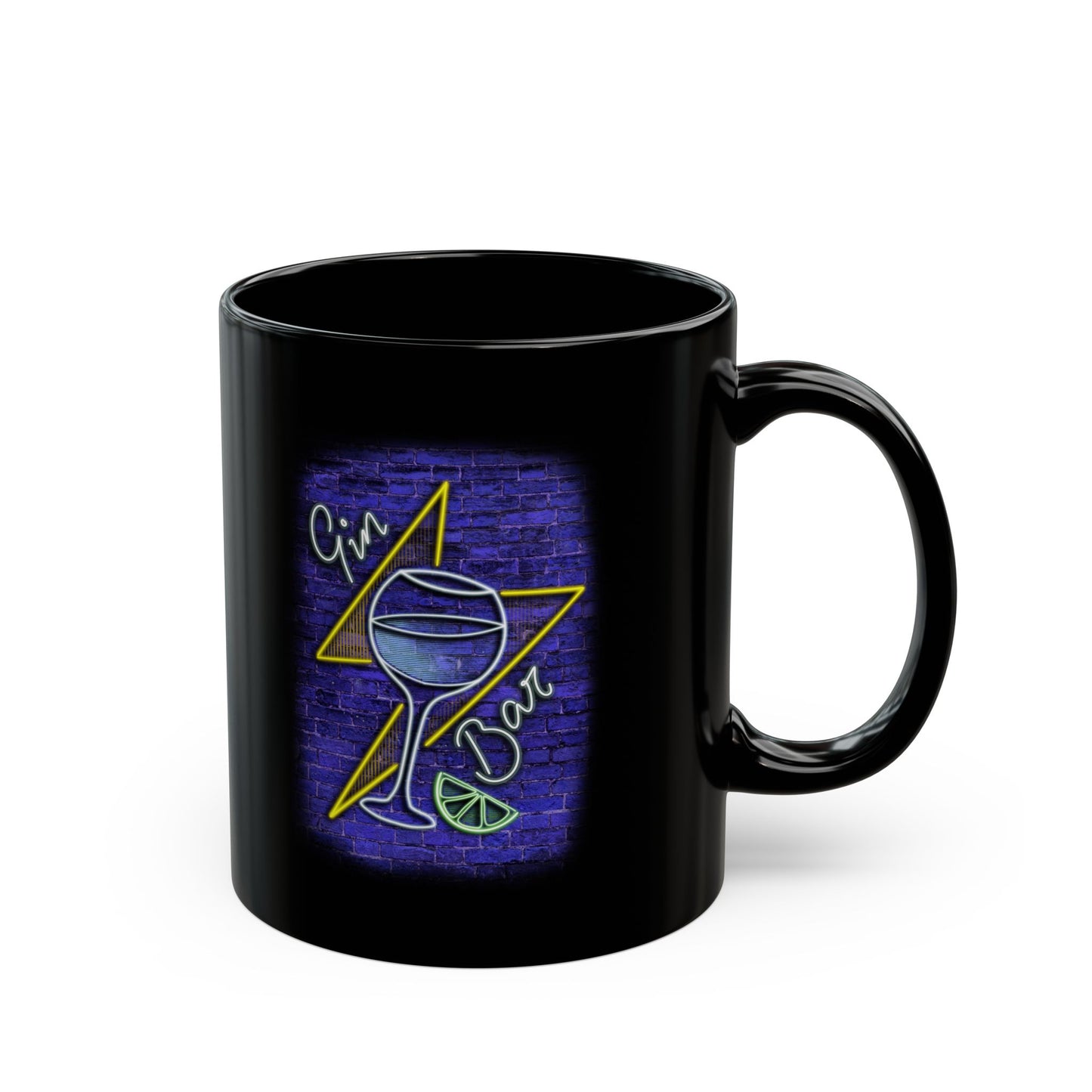 Gin Bar 11oz Black Mug