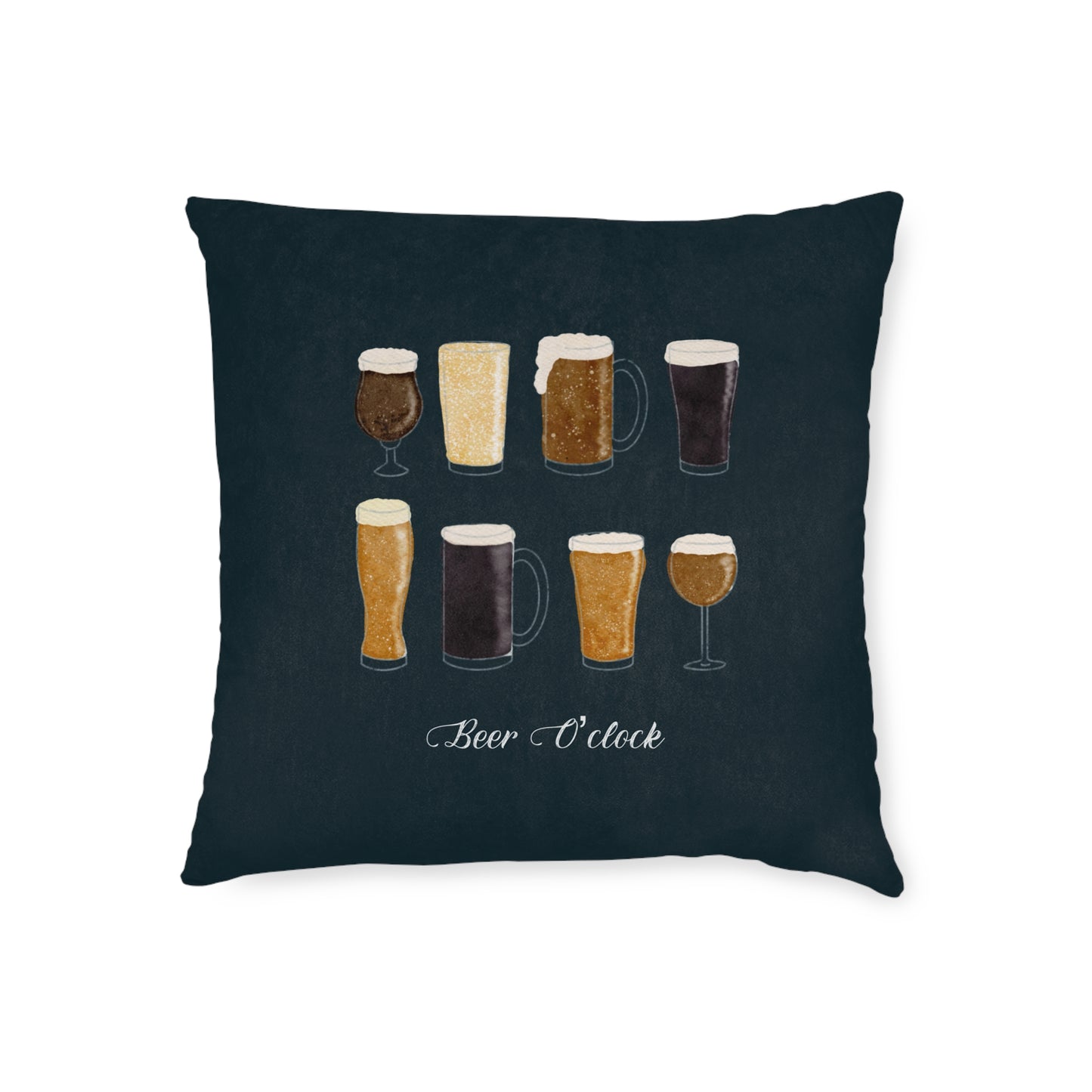 Beer O'Clock Square Cushion