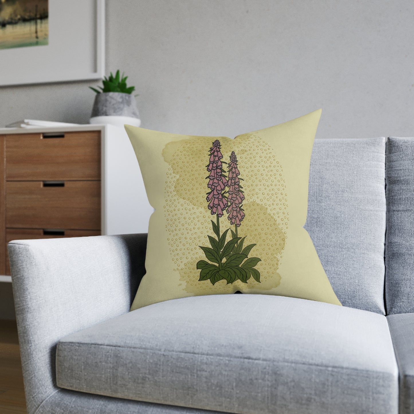 The Poison Garden Square Cushion (Foxglove)