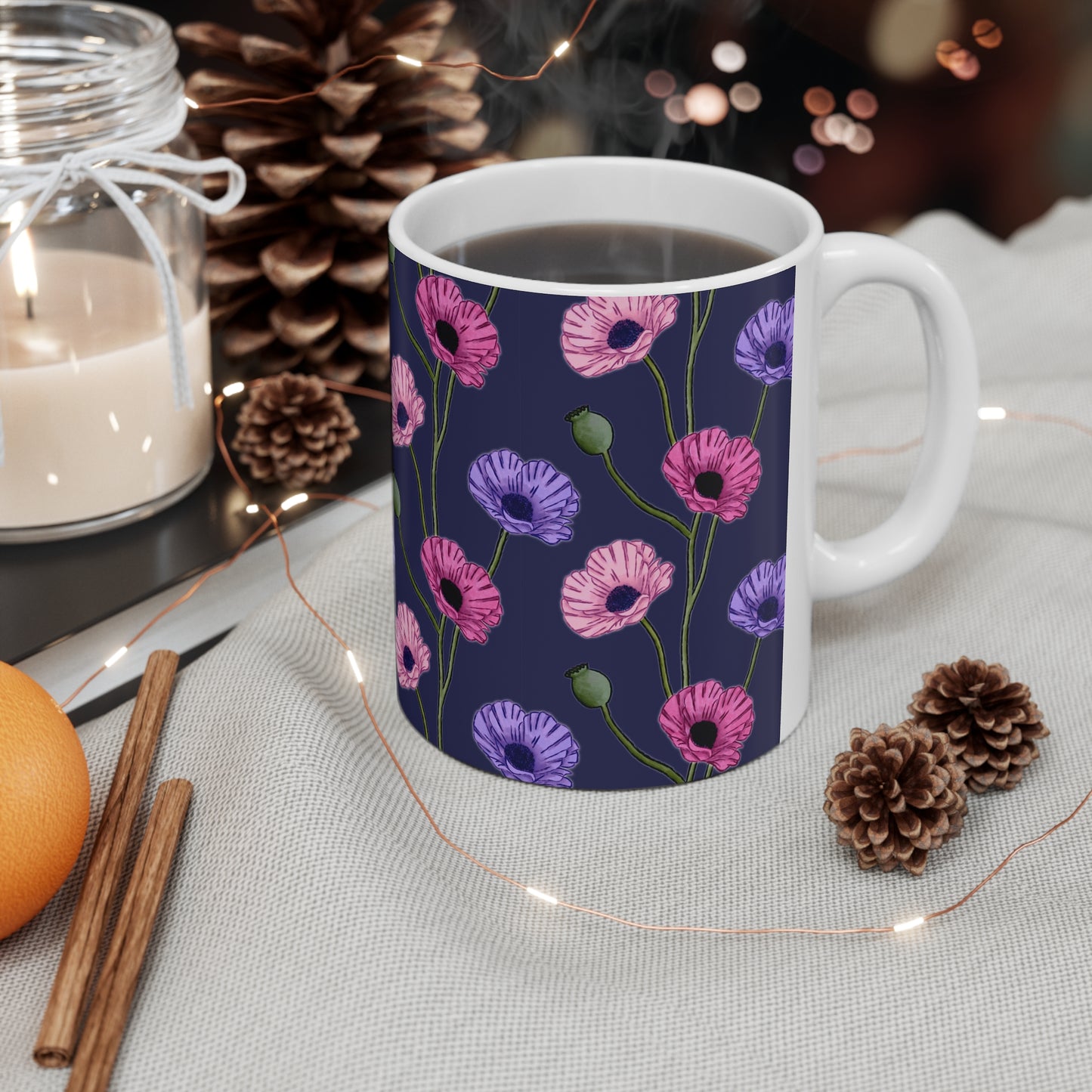 Painted Poppies 11oz Ceramic Mug