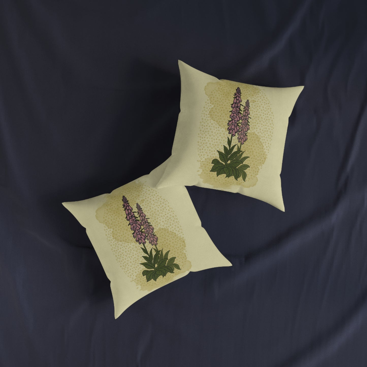The Poison Garden Square Cushion (Foxglove)