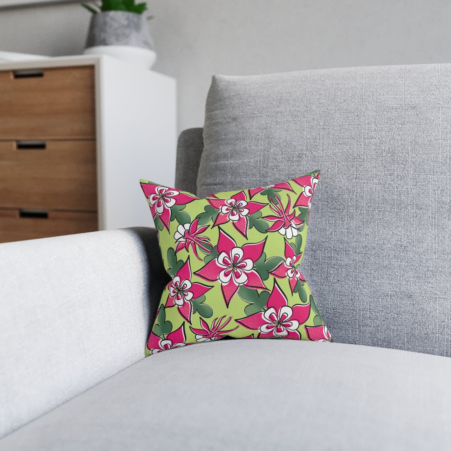 Aquilegia Square Cushion