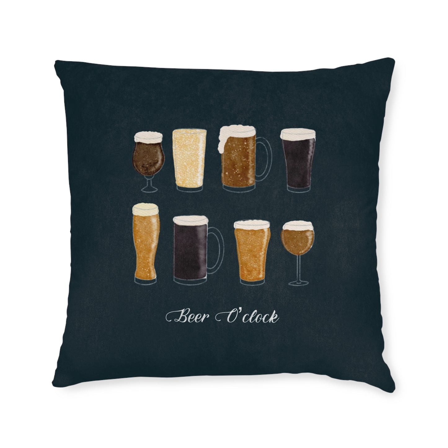 Beer O'Clock Square Cushion