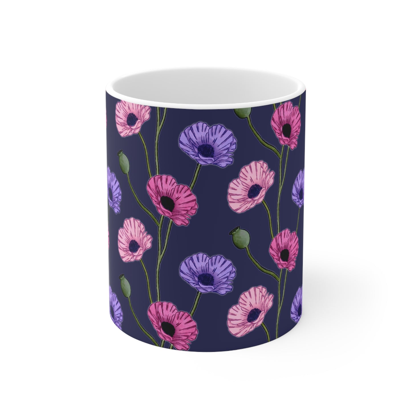 Painted Poppies 11oz Ceramic Mug