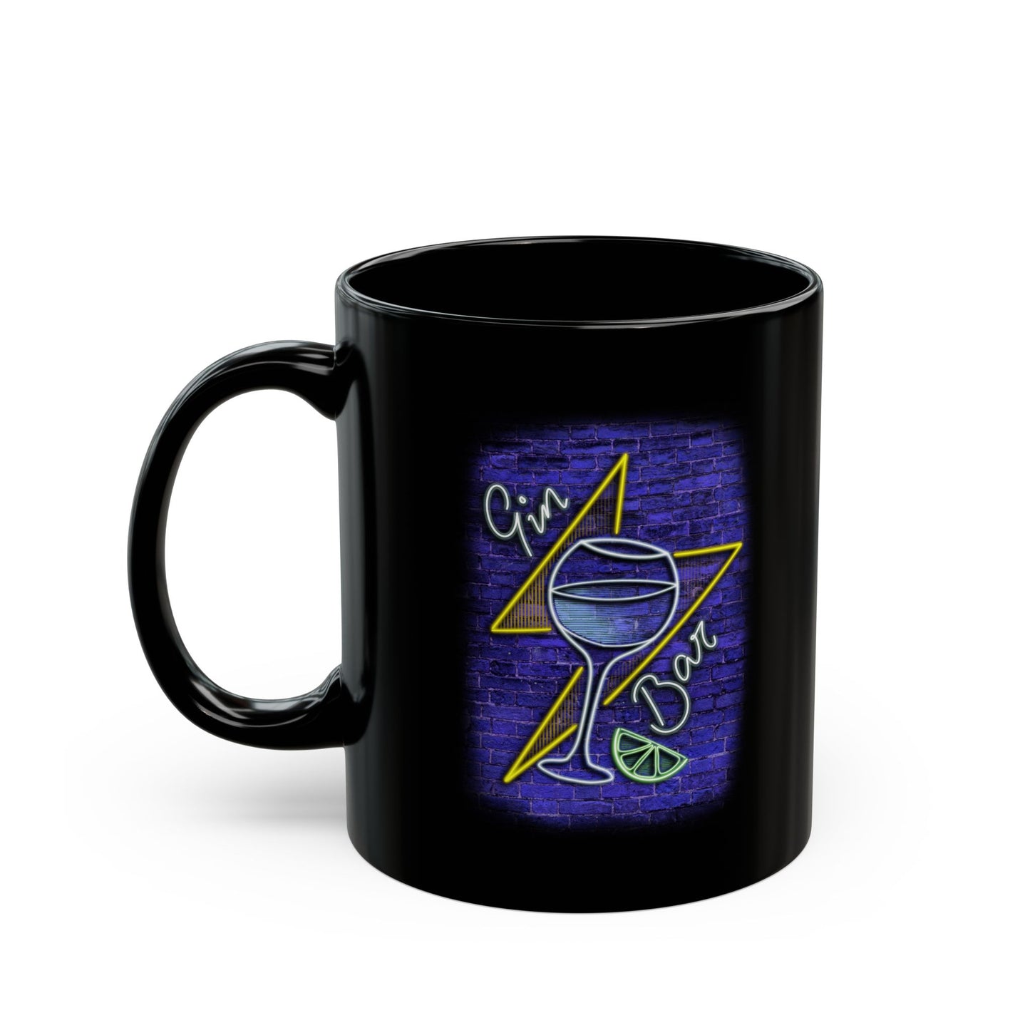 Gin Bar 11oz Black Mug