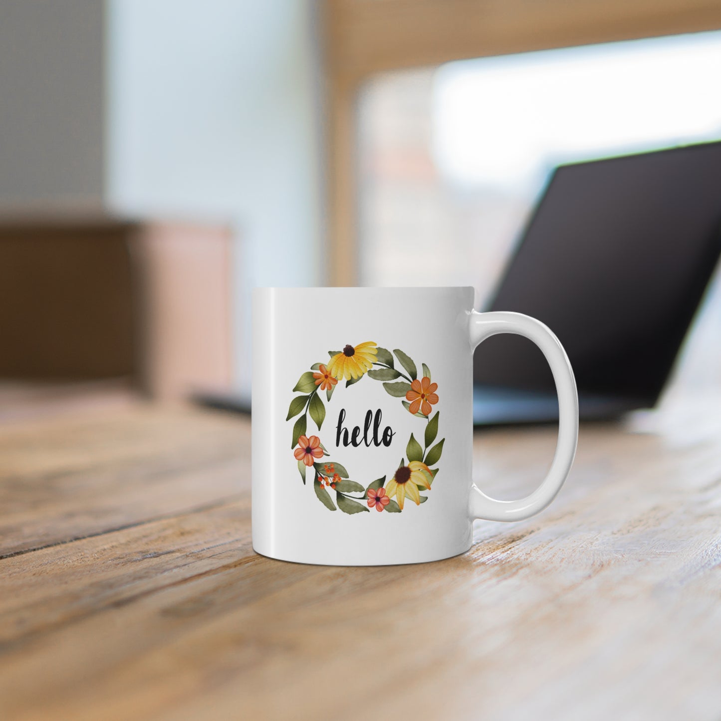 Wild & Free Wreath11oz Ceramic Mug
