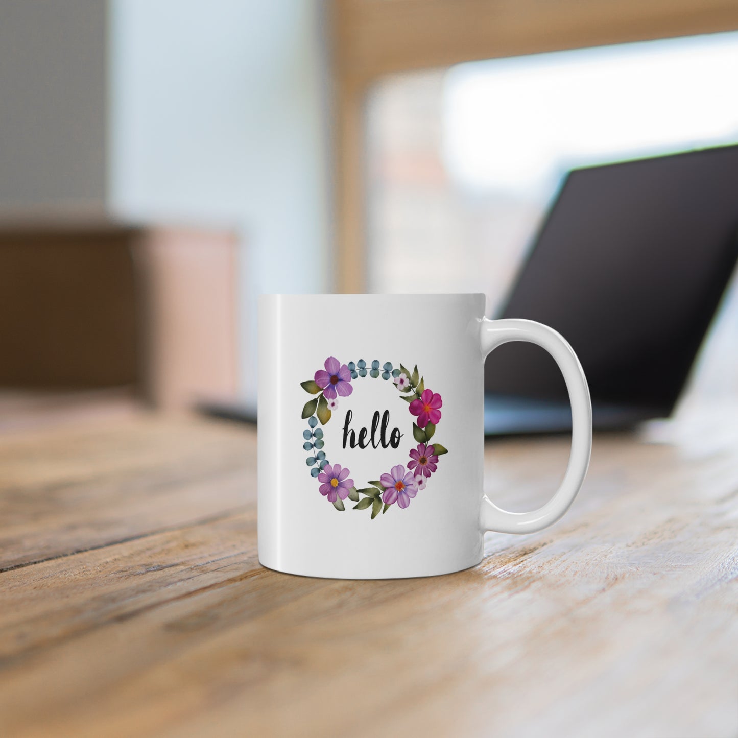 Wild & Free Wreath11oz Ceramic Mug