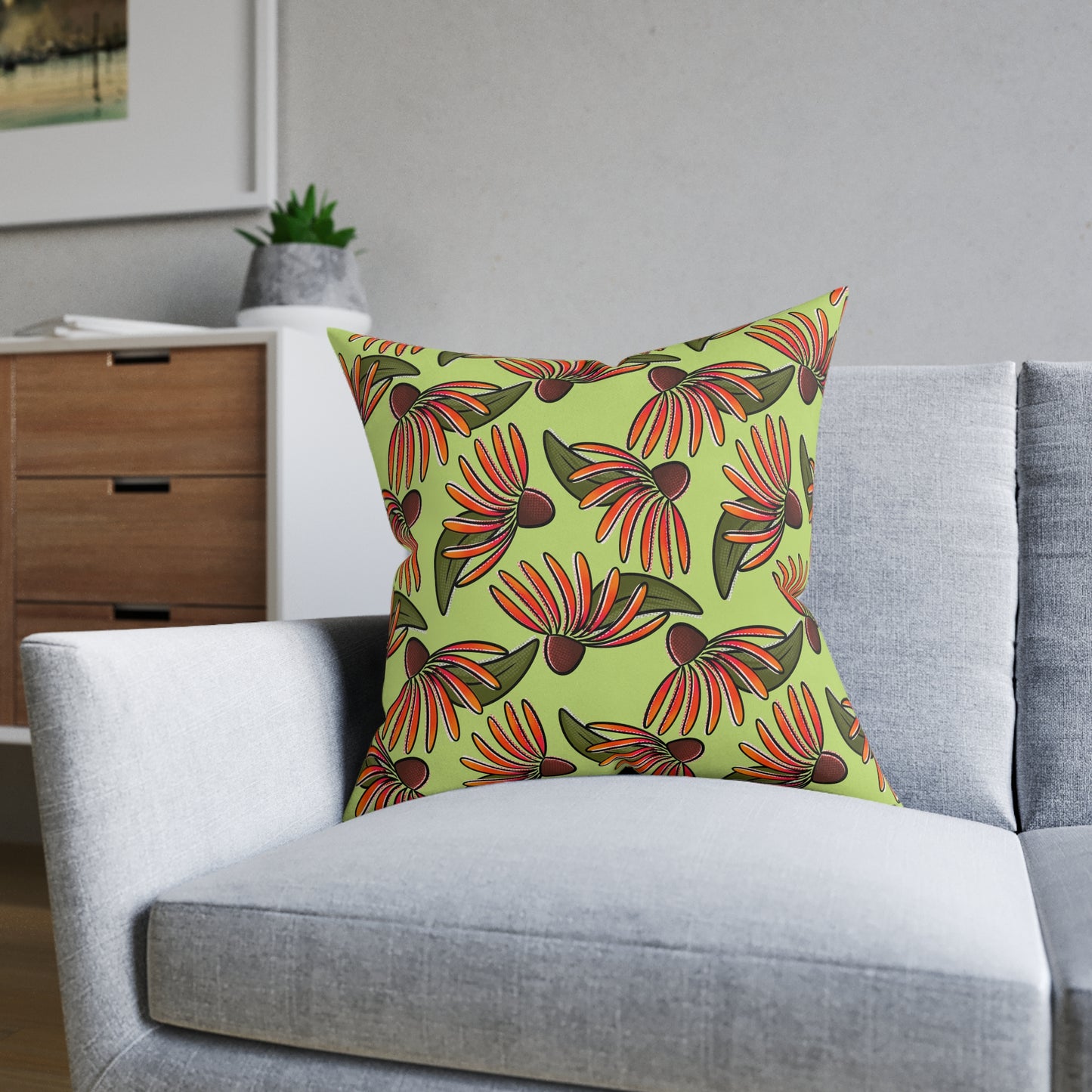 Echinacea Square Cushion