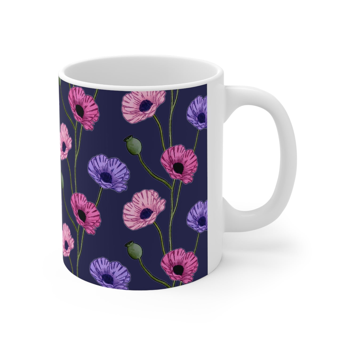 Painted Poppies 11oz Ceramic Mug