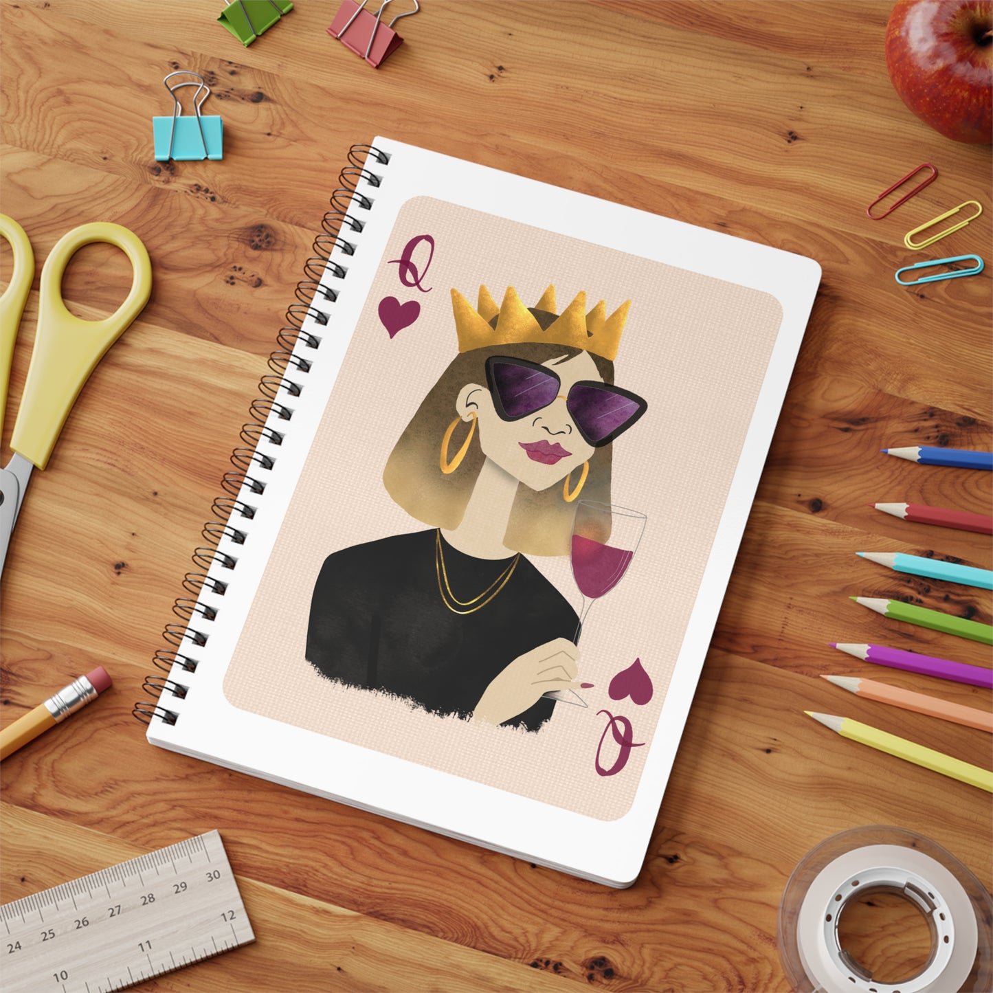 Queen of Hearts A5 Notebook