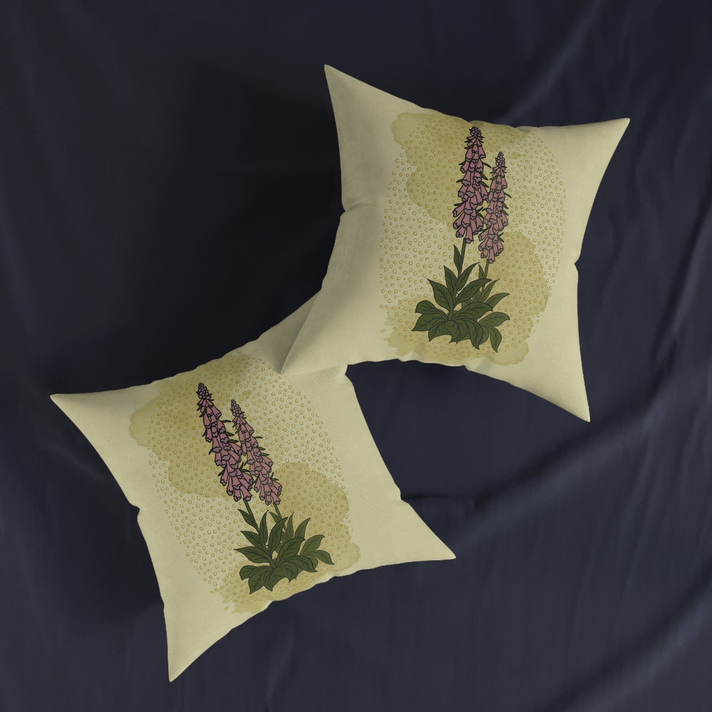 The Poison Garden Square Cushion (Foxglove)