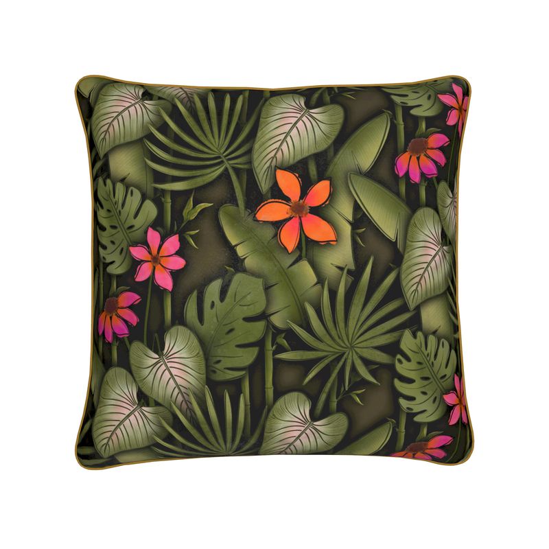In the Jungle (Khaki) Luxury Cushions