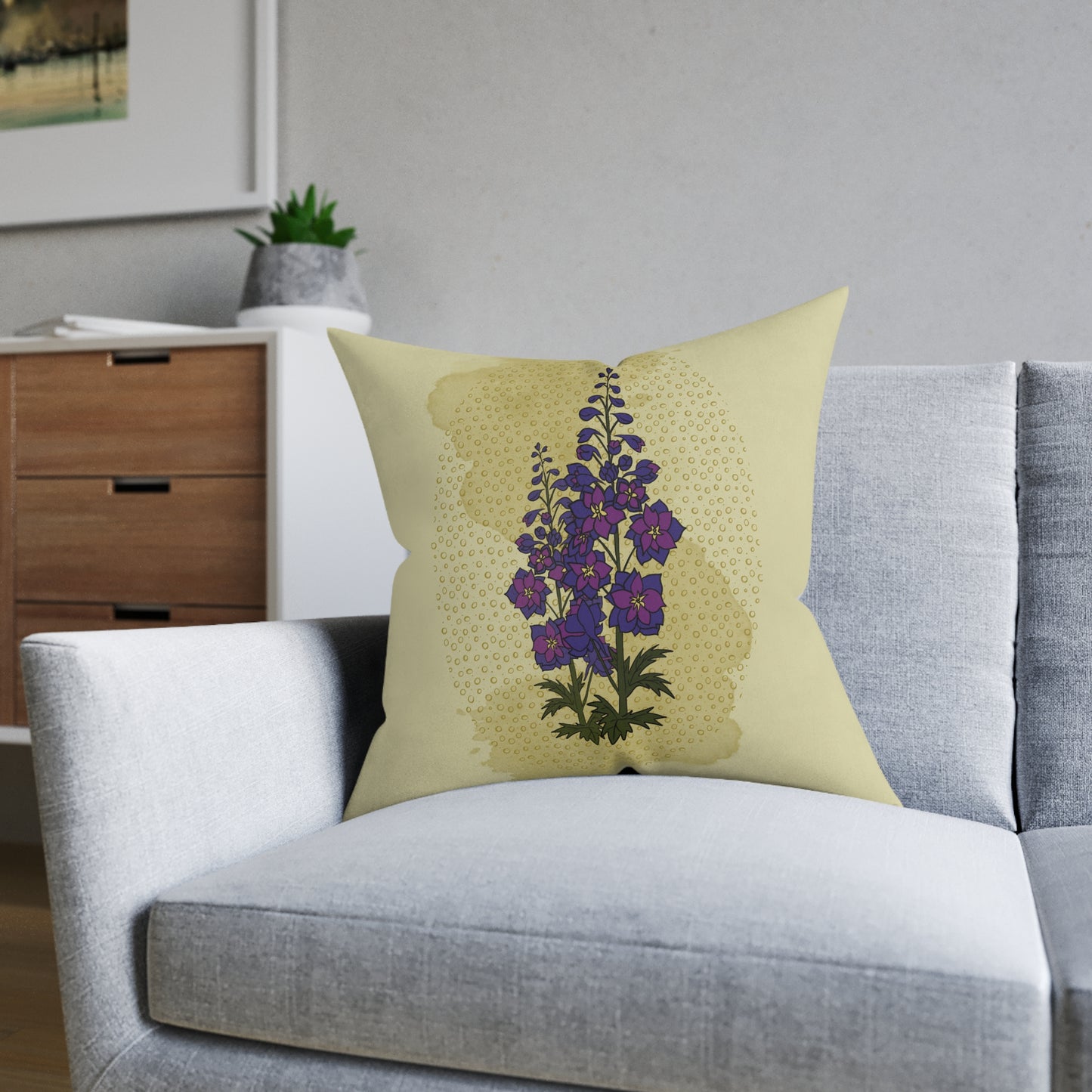 The Poison Garden Square Cushion (Delphinium)