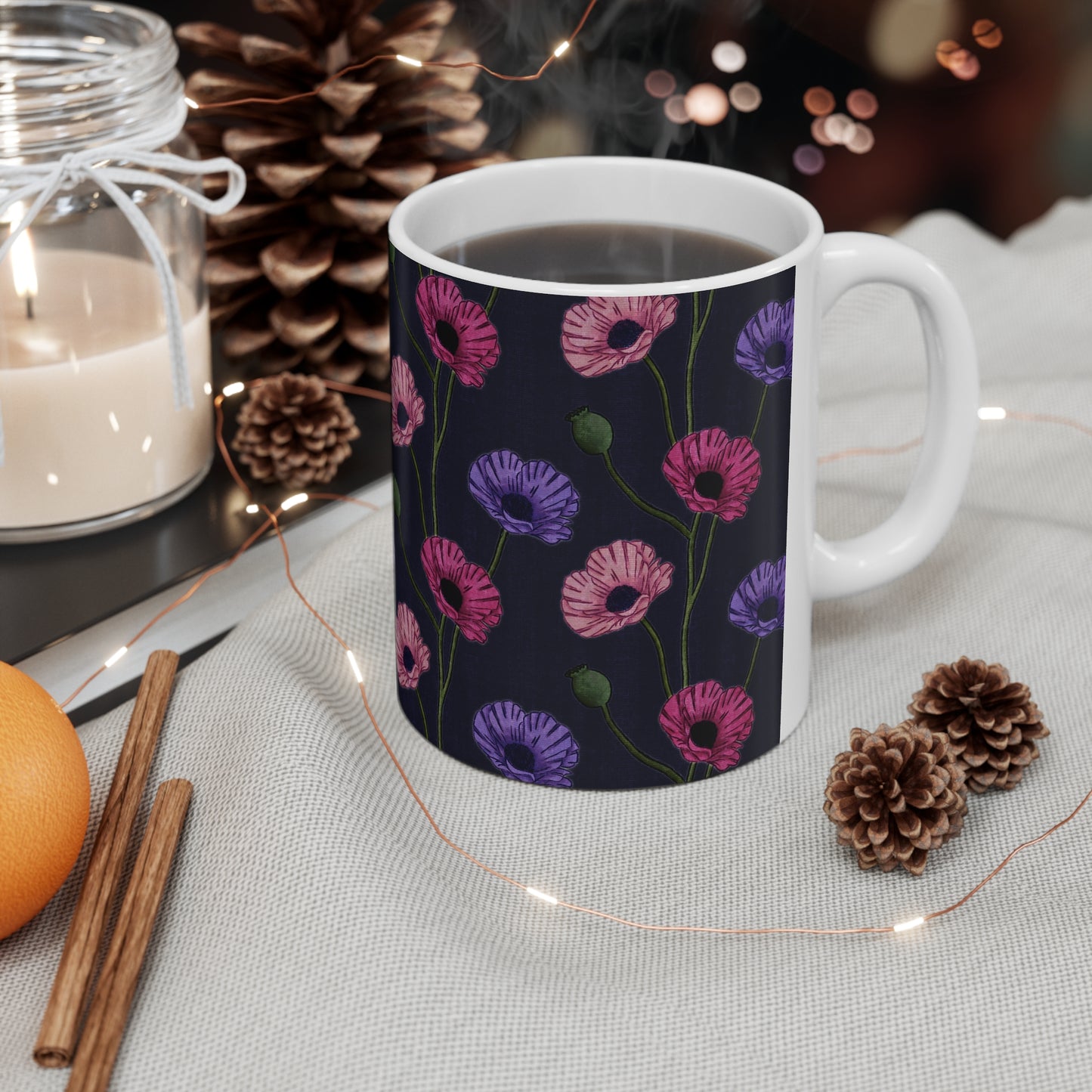 Painted Poppies 11oz Ceramic Mug