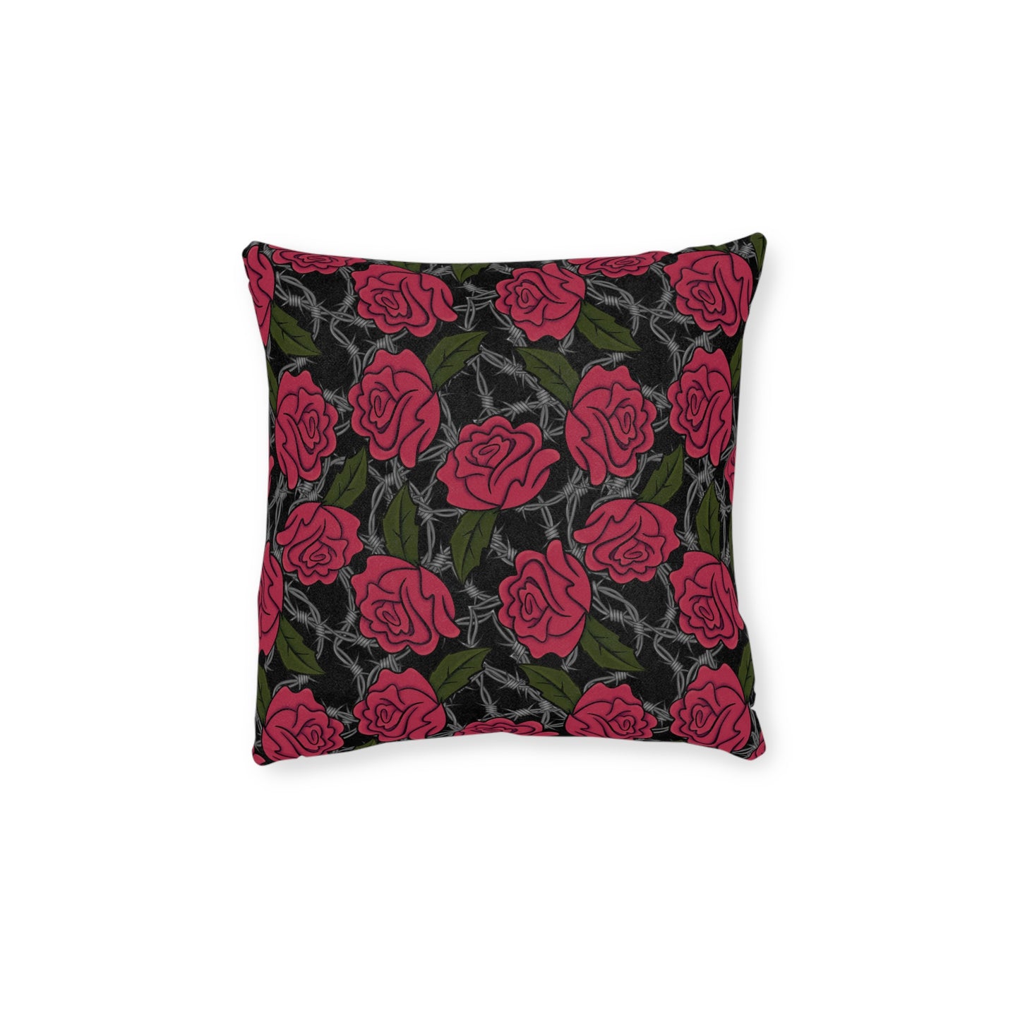 Barbed Rose Square Cushion