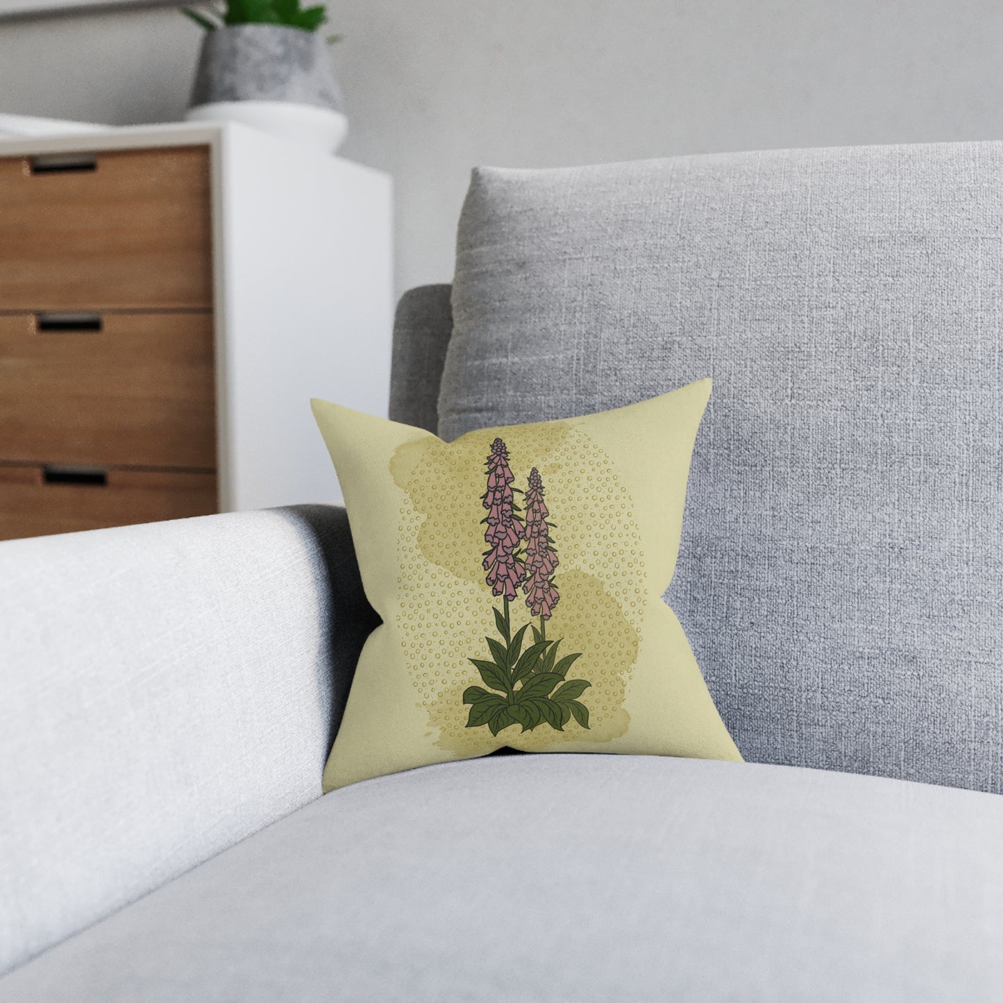 The Poison Garden Square Cushion (Foxglove)