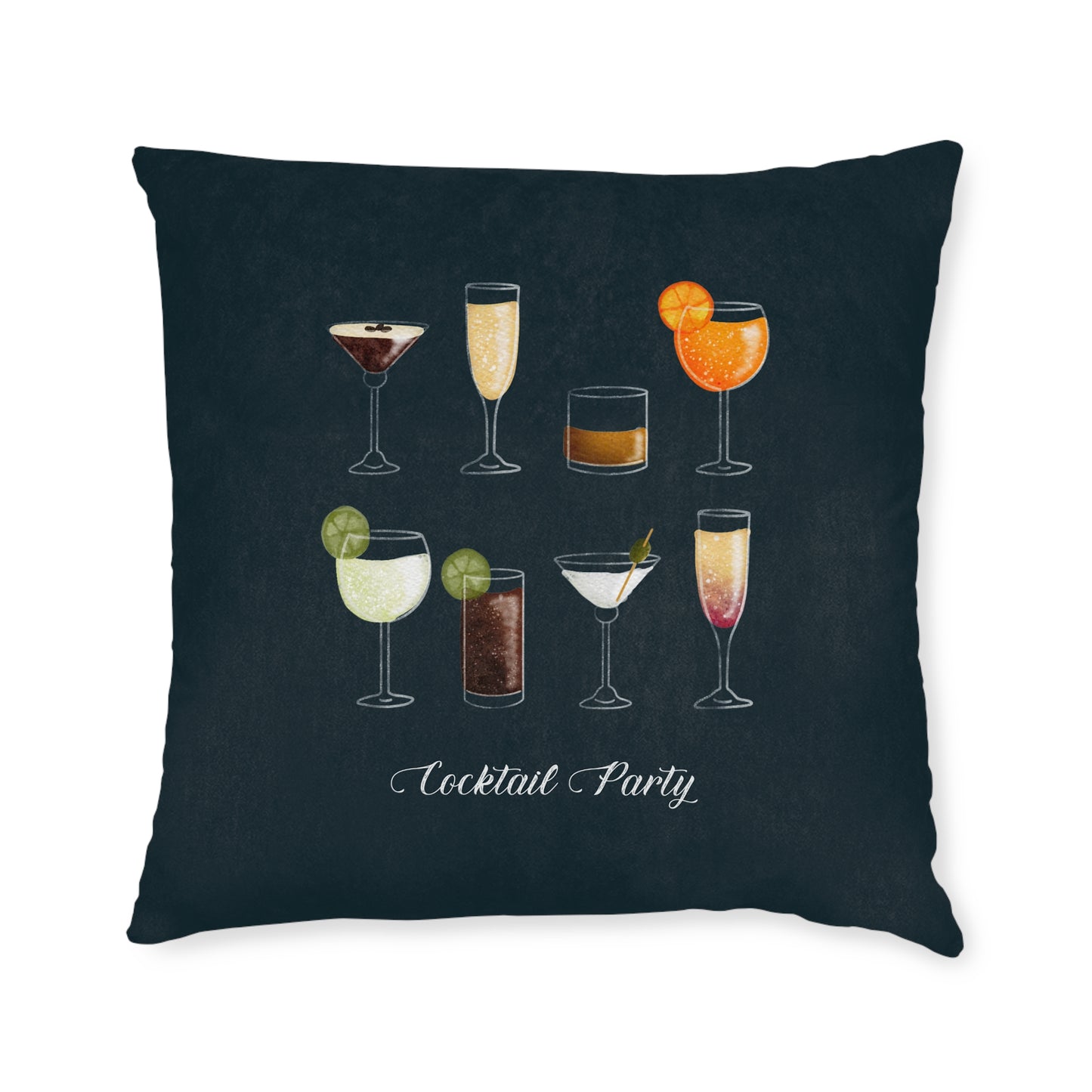Cocktail Party Square Cushion