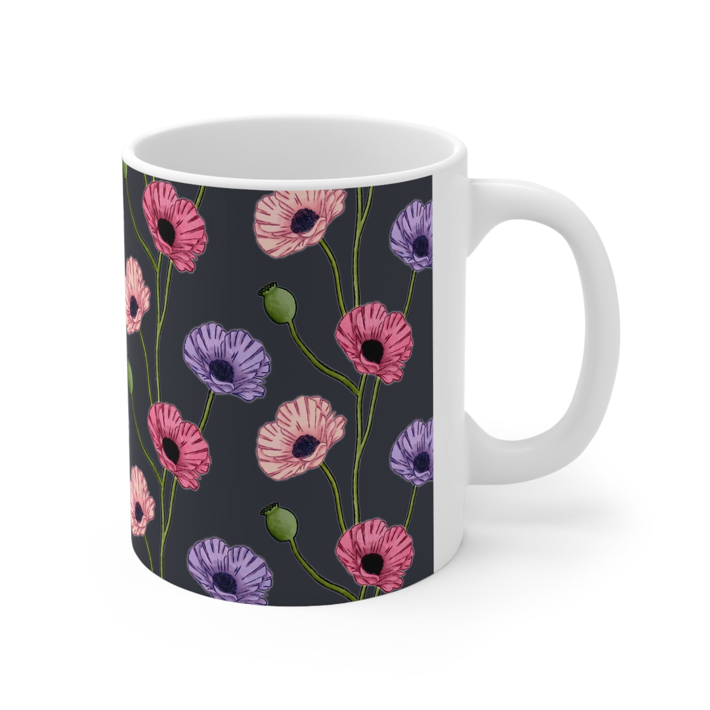Painted Poppies 11oz Ceramic Mug