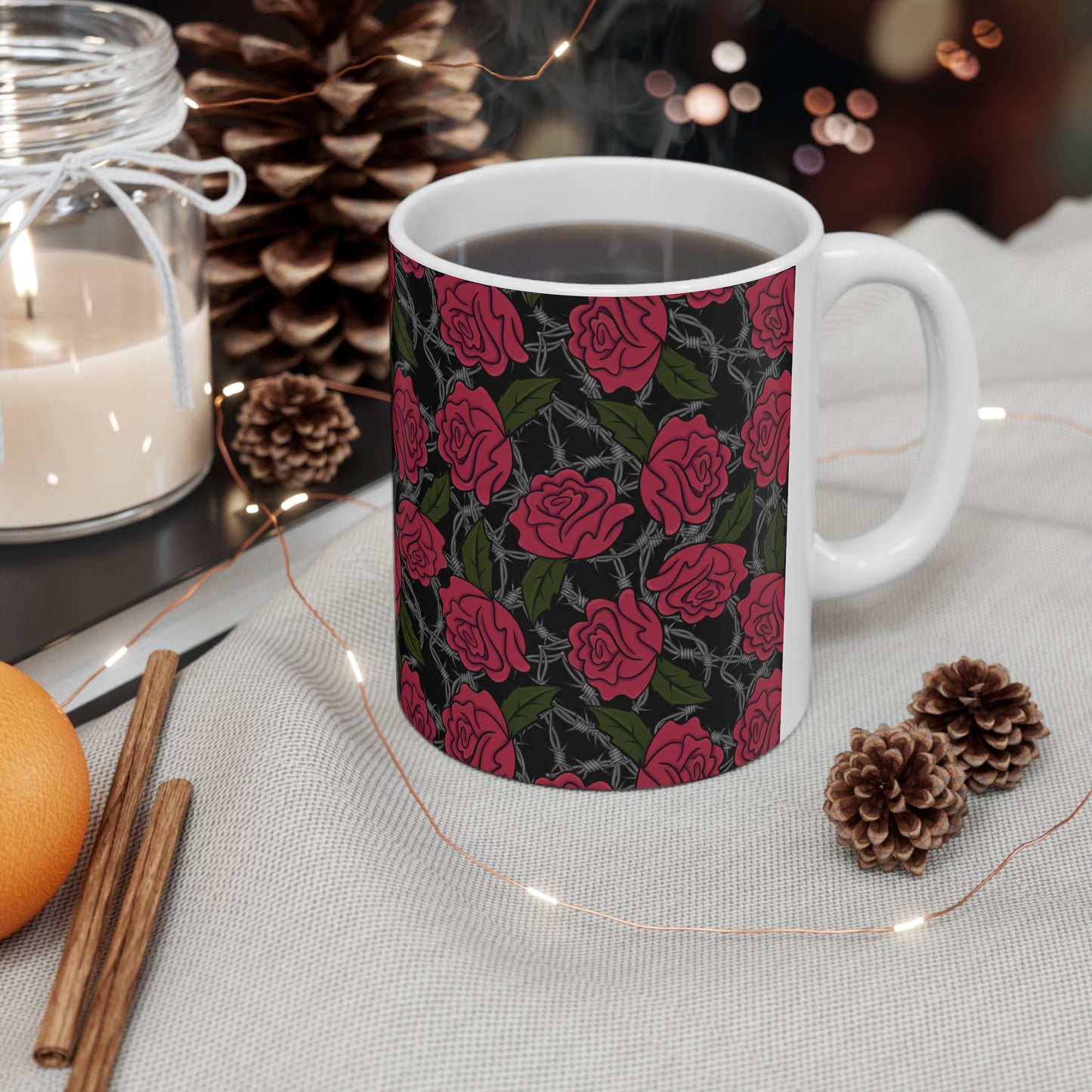 Barbed Rose 11oz Ceramic Mug