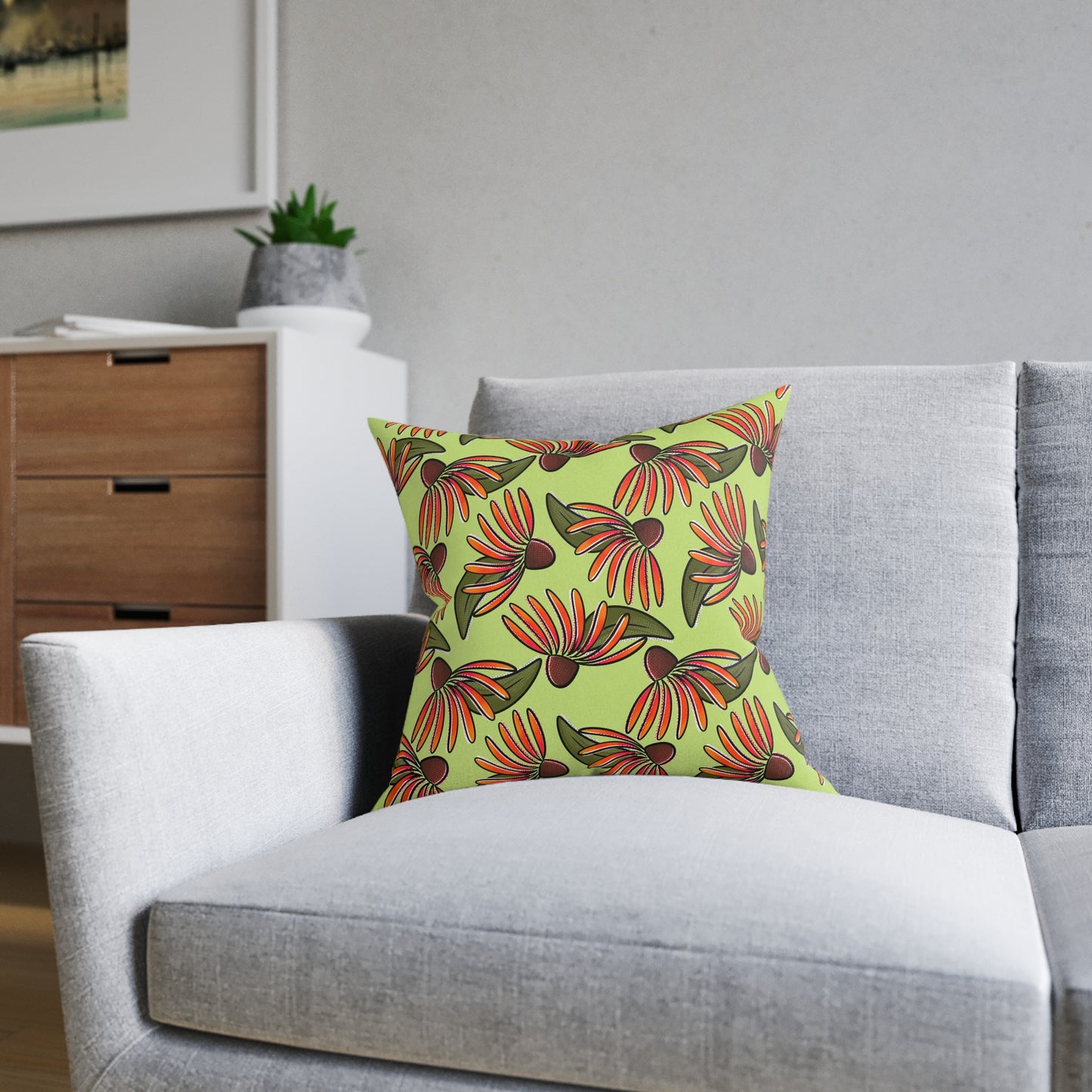 Echinacea Square Cushion