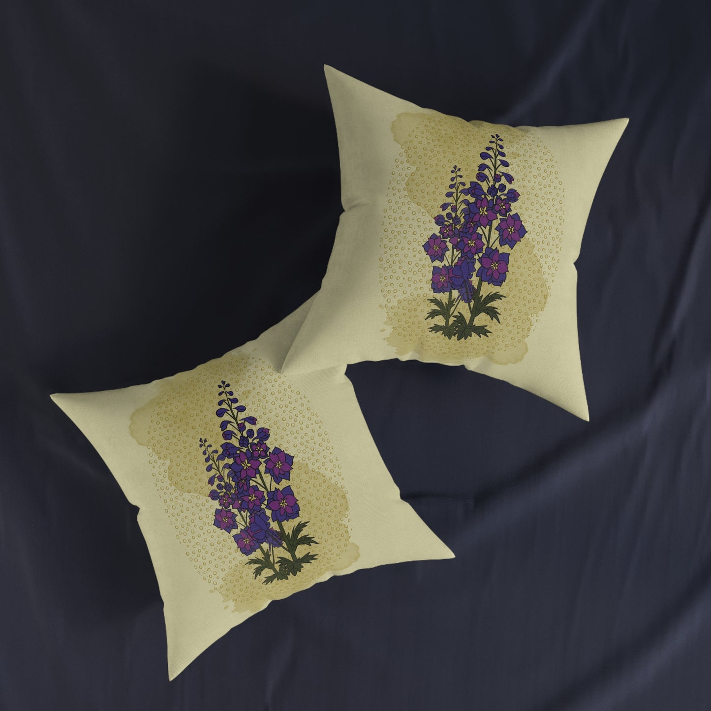 The Poison Garden Square Cushion (Delphinium)
