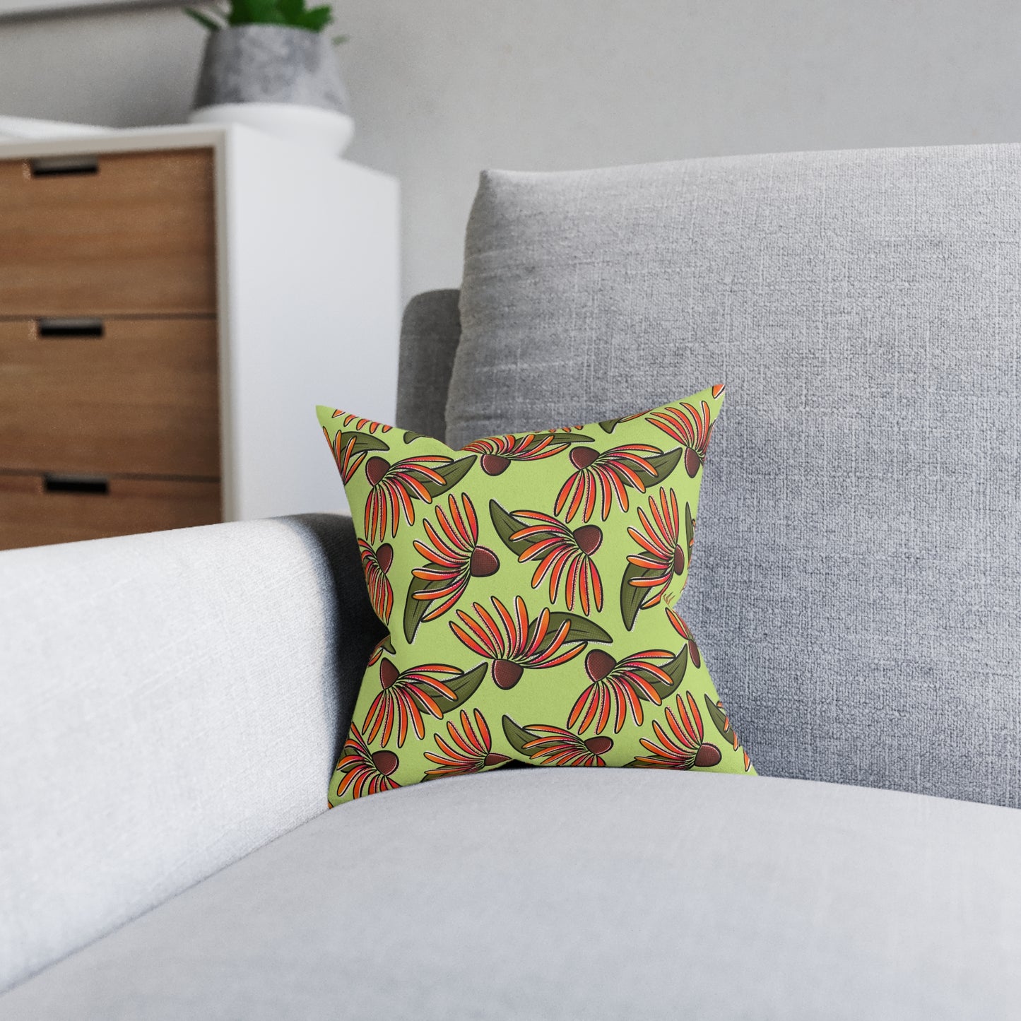 Echinacea Square Cushion