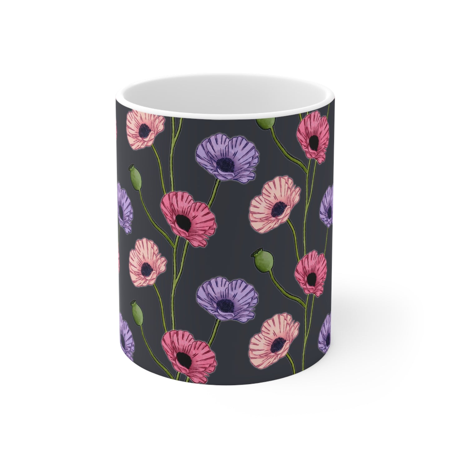 Painted Poppies 11oz Ceramic Mug