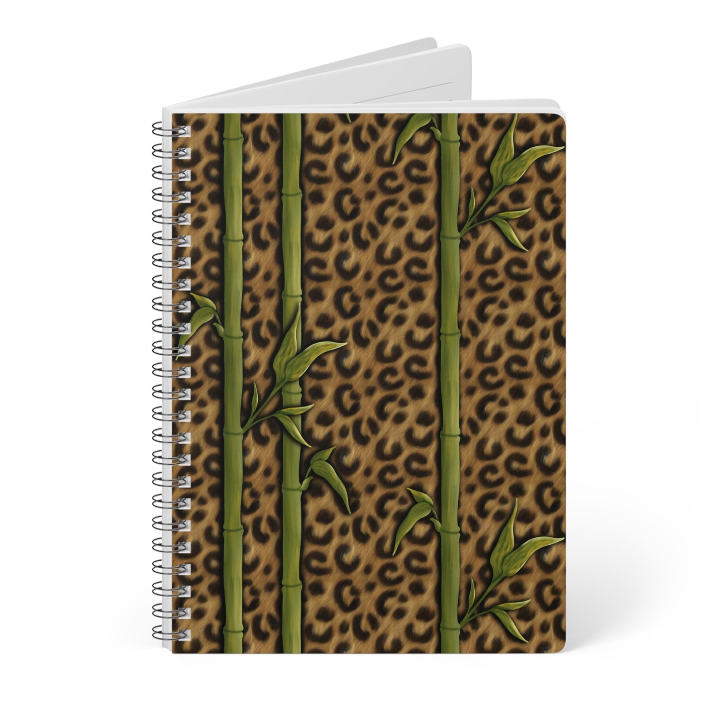Leopard Luxe & Bamboo A5 Notebook