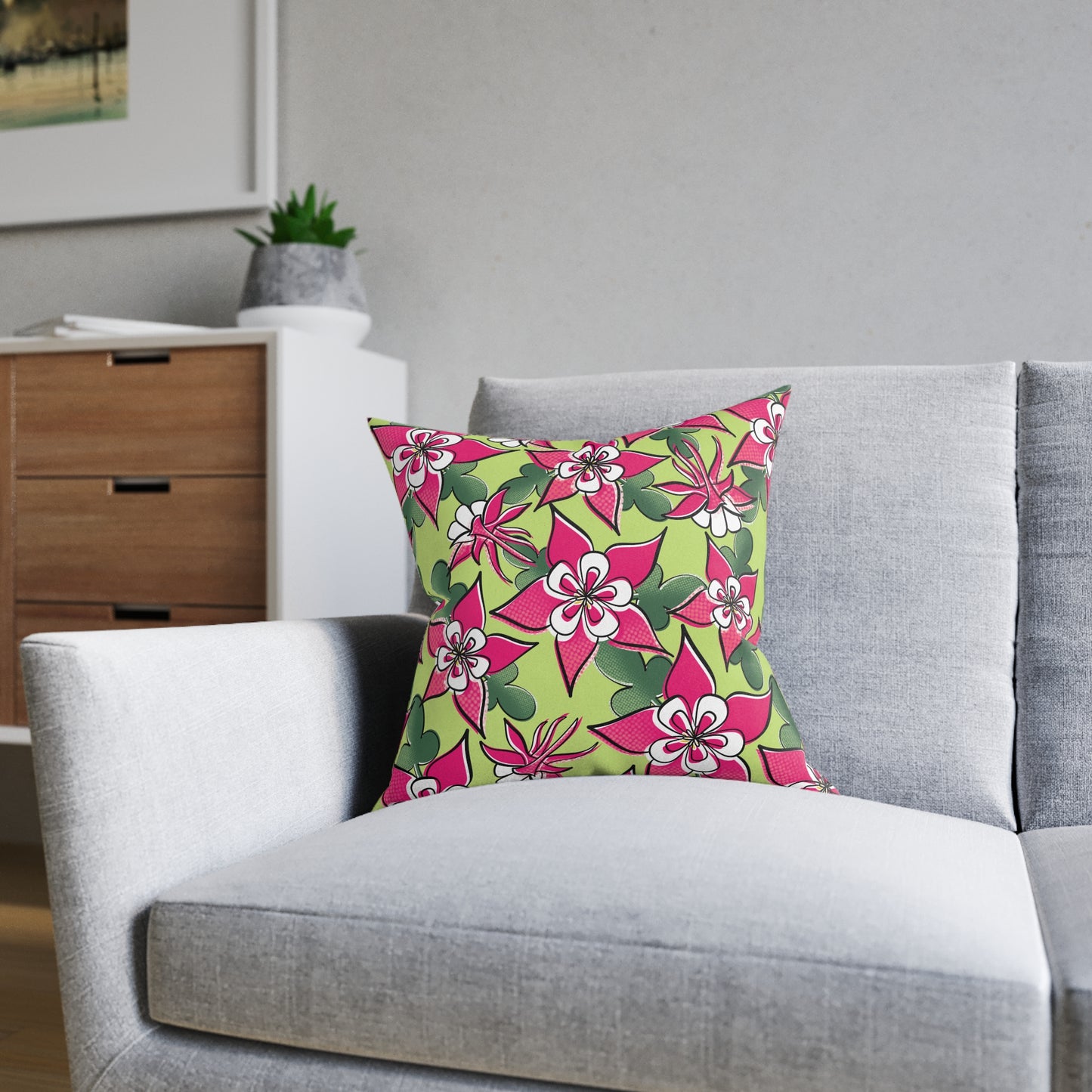 Aquilegia Square Cushion