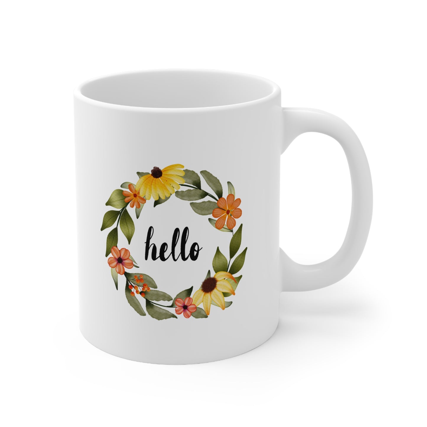 Wild & Free Wreath11oz Ceramic Mug