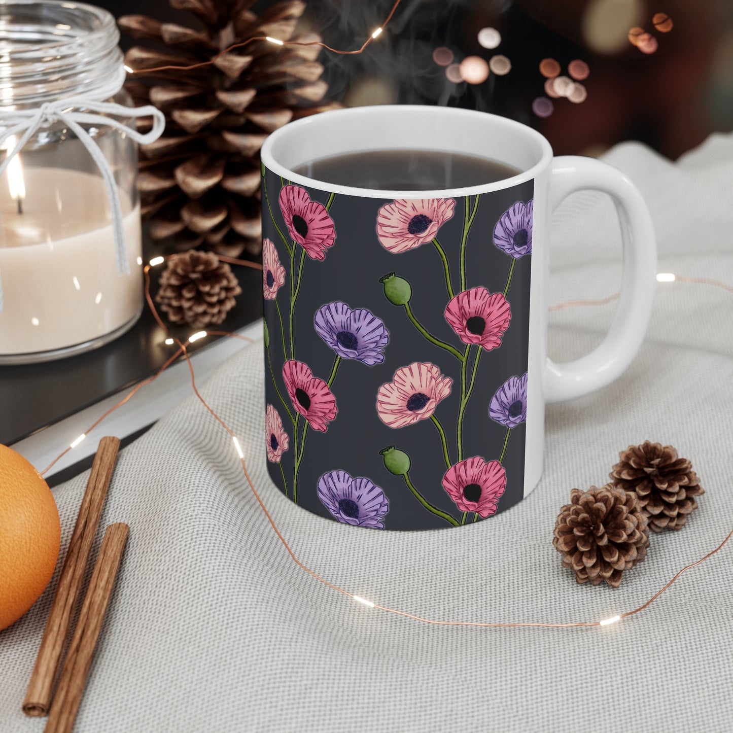 Painted Poppies 11oz Ceramic Mug