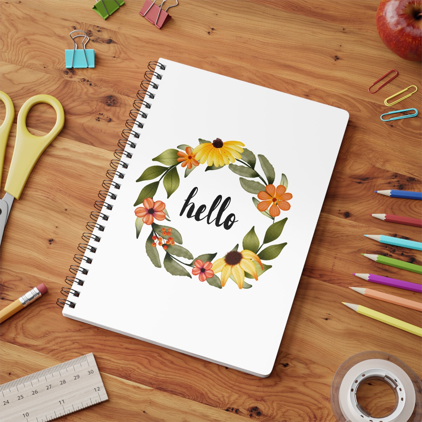 Wild & Free Wreath A5 Notebook