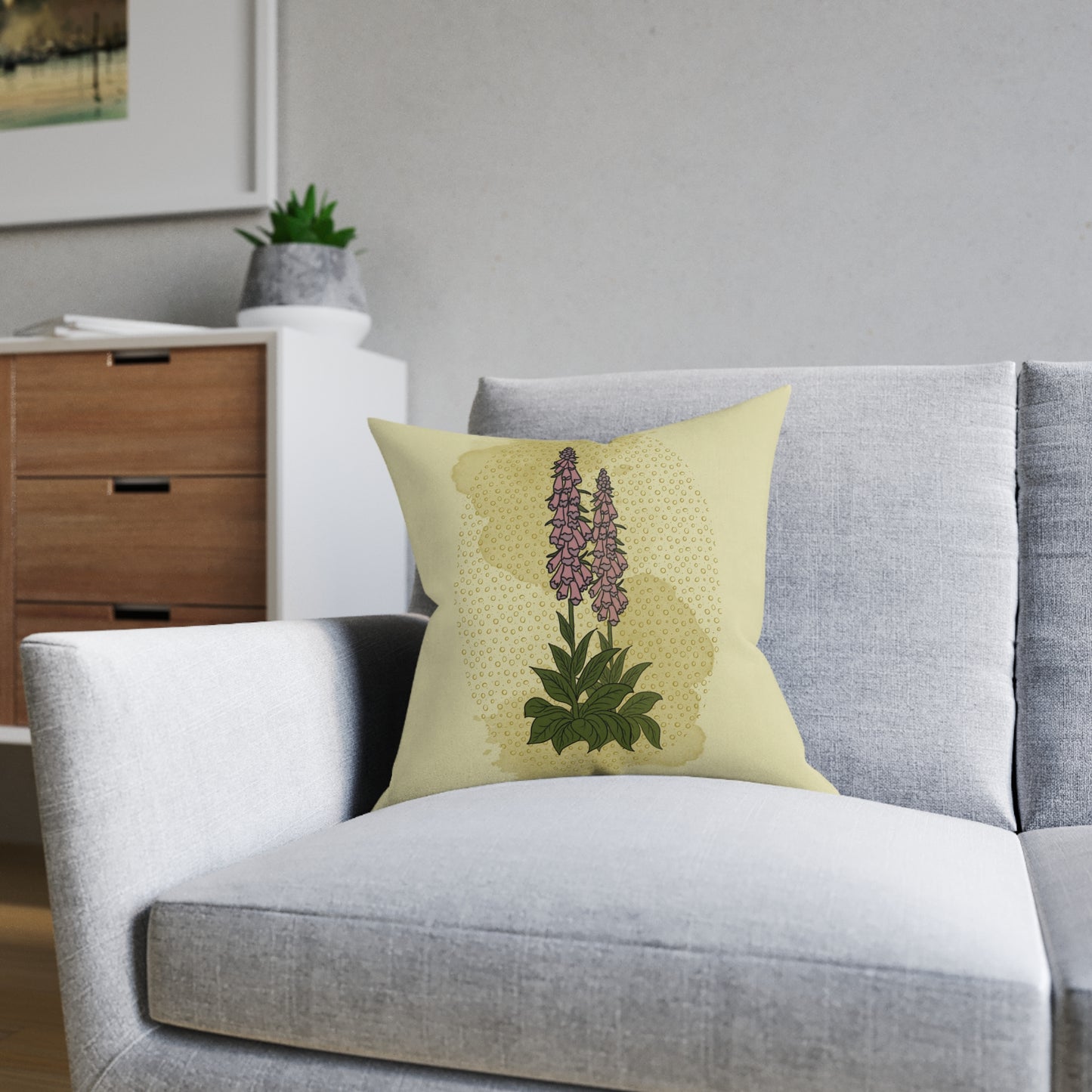 The Poison Garden Square Cushion (Foxglove)