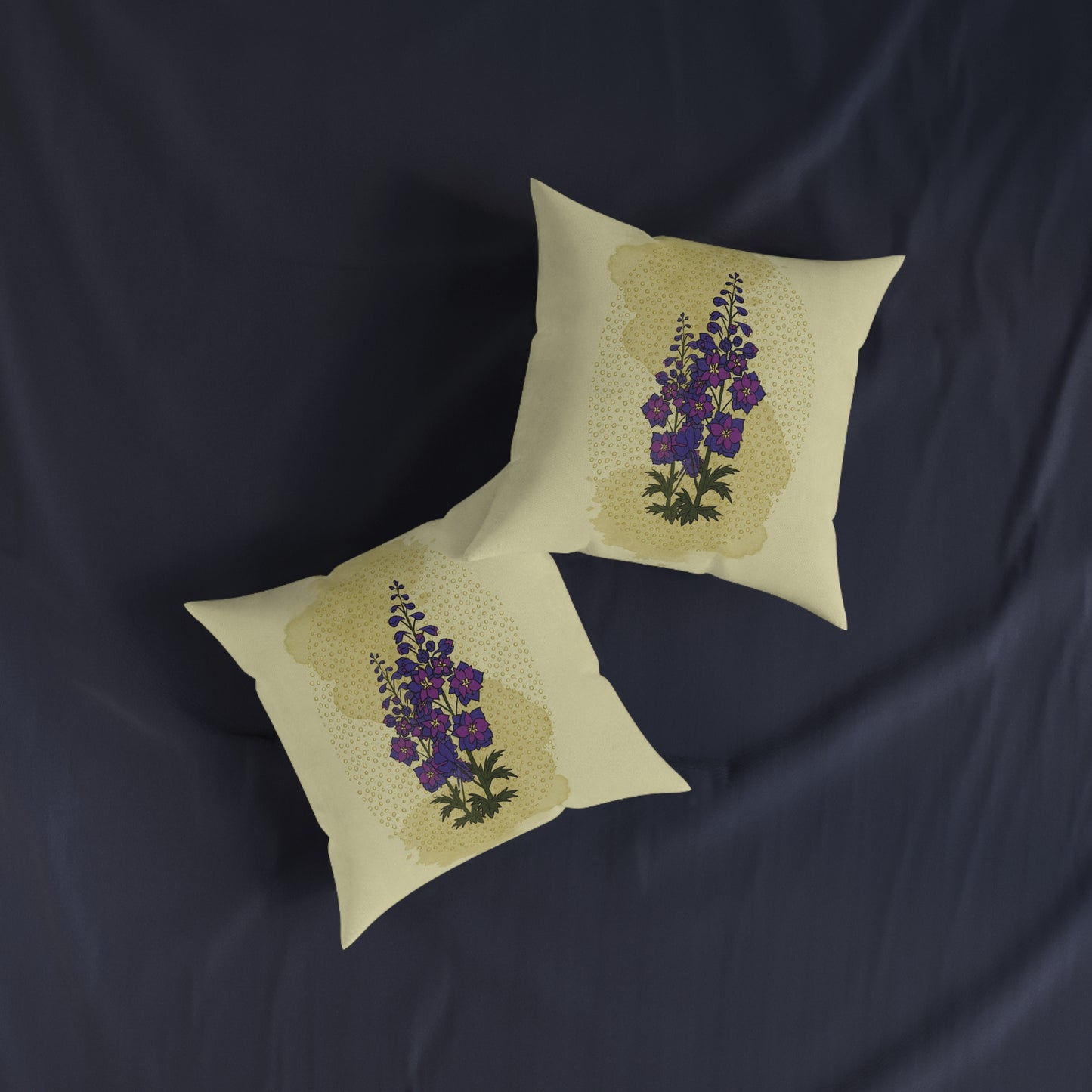 The Poison Garden Square Cushion (Delphinium)