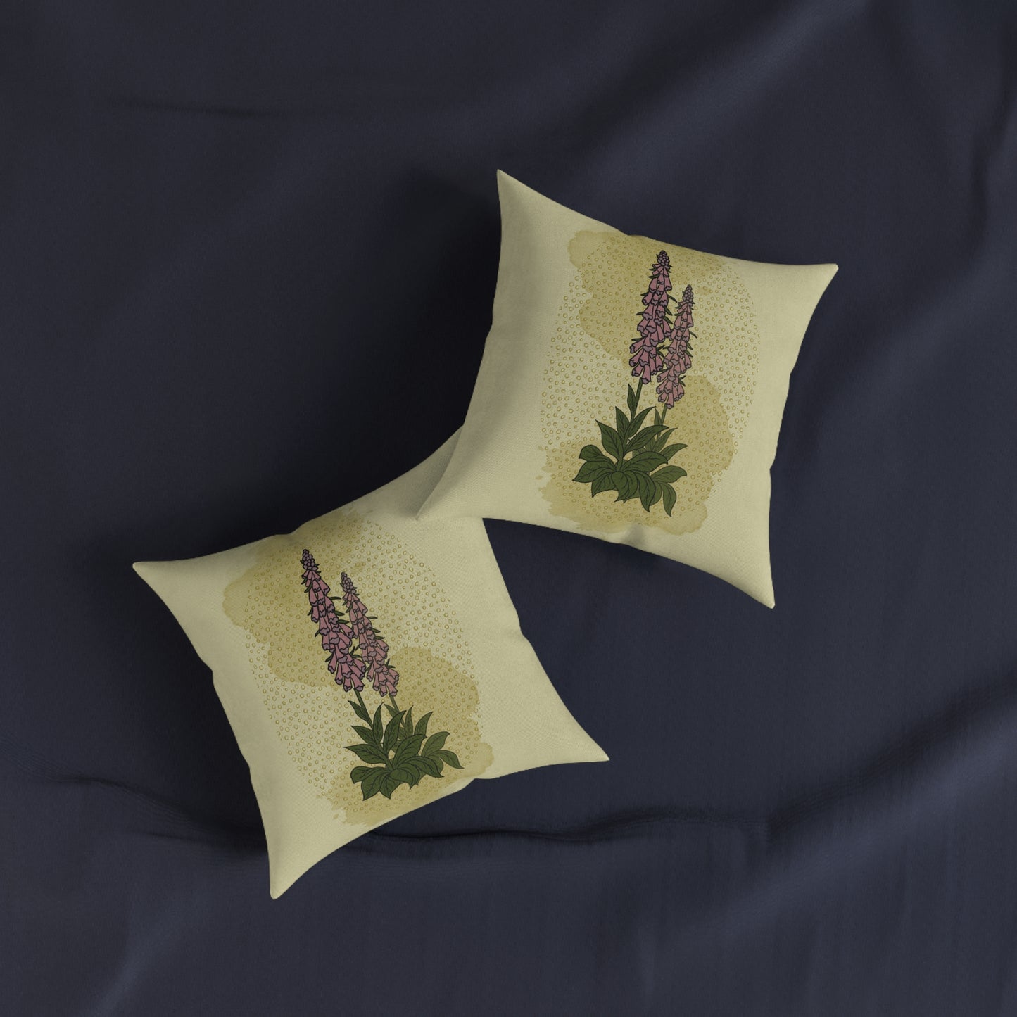 The Poison Garden Square Cushion (Foxglove)