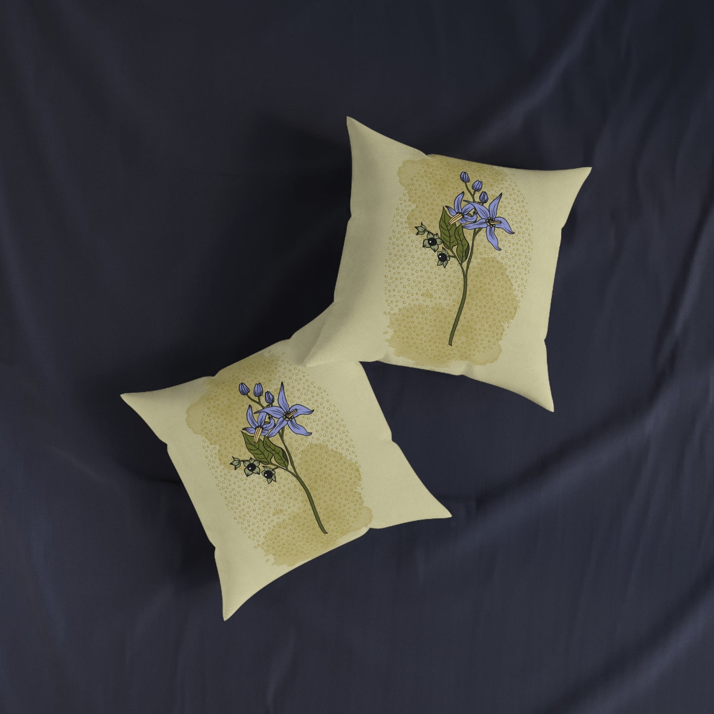 The Poison Garden Square Cushion (Deadly Nightshade)