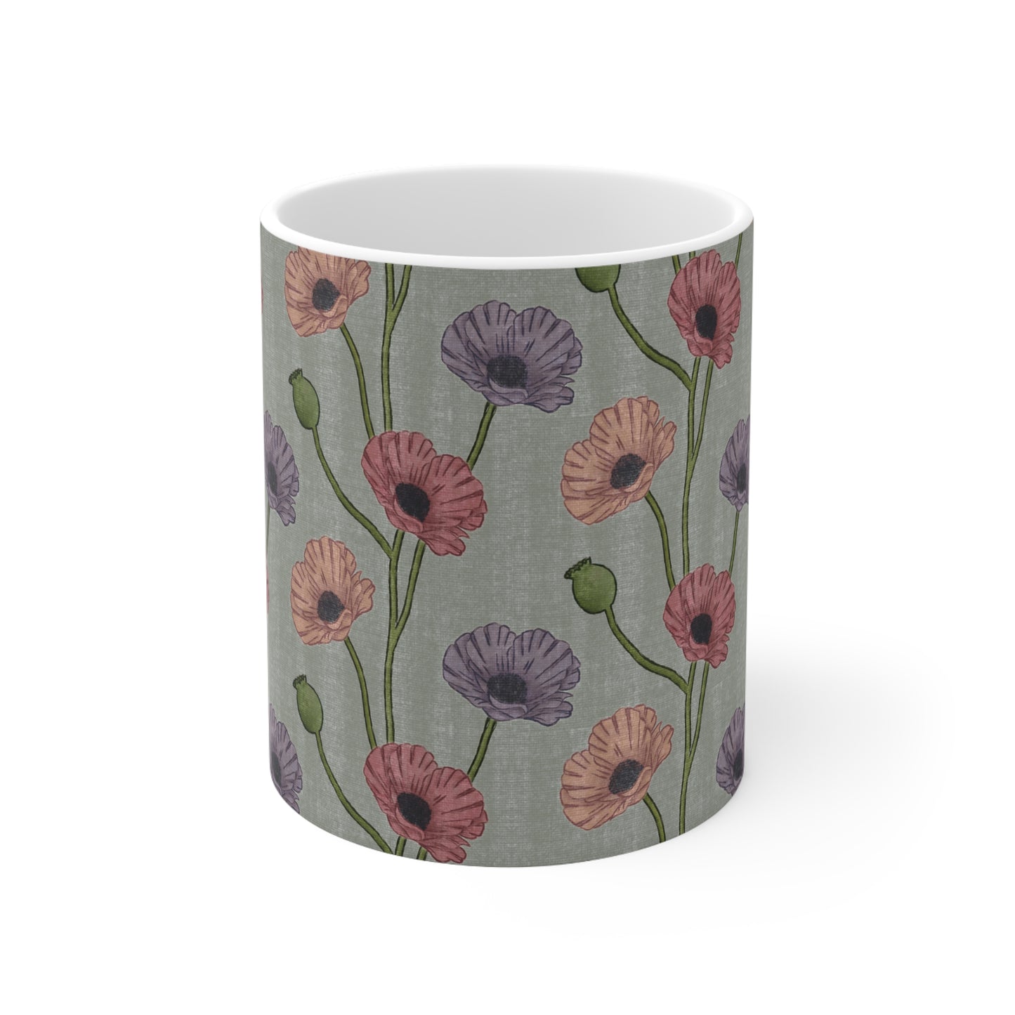 Painted Poppies 11oz Ceramic Mug