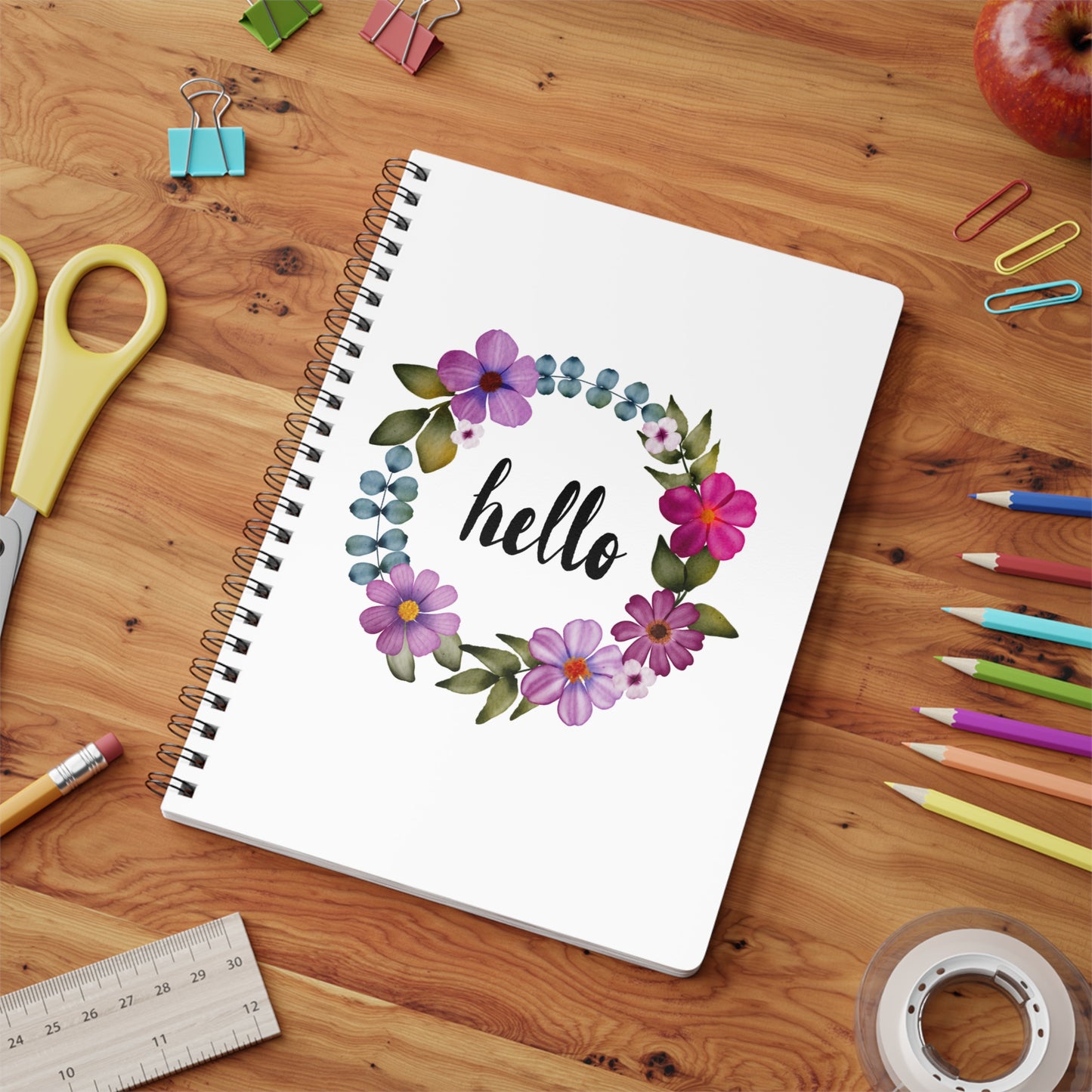 Wild & Free Wreath A5 Notebook