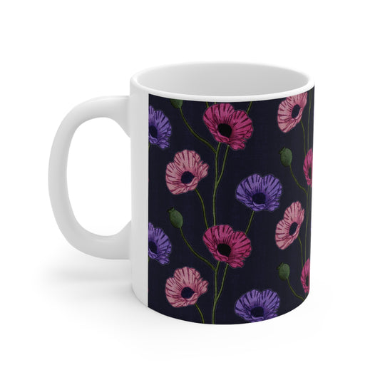 Painted Poppies 11oz Ceramic Mug