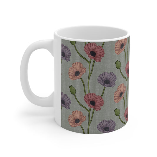 Painted Poppies 11oz Ceramic Mug