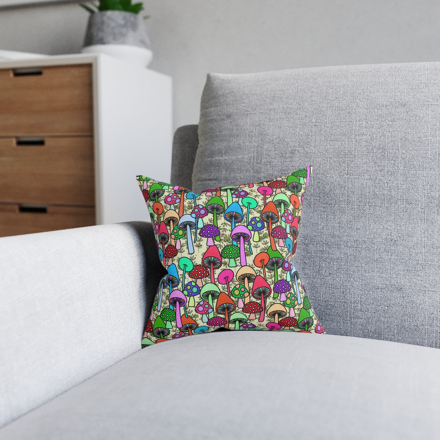 Shrooms Square Cushion