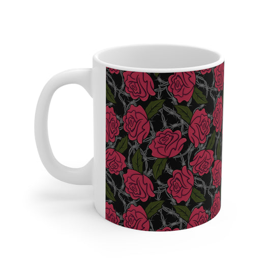 Barbed Rose 11oz Ceramic Mug