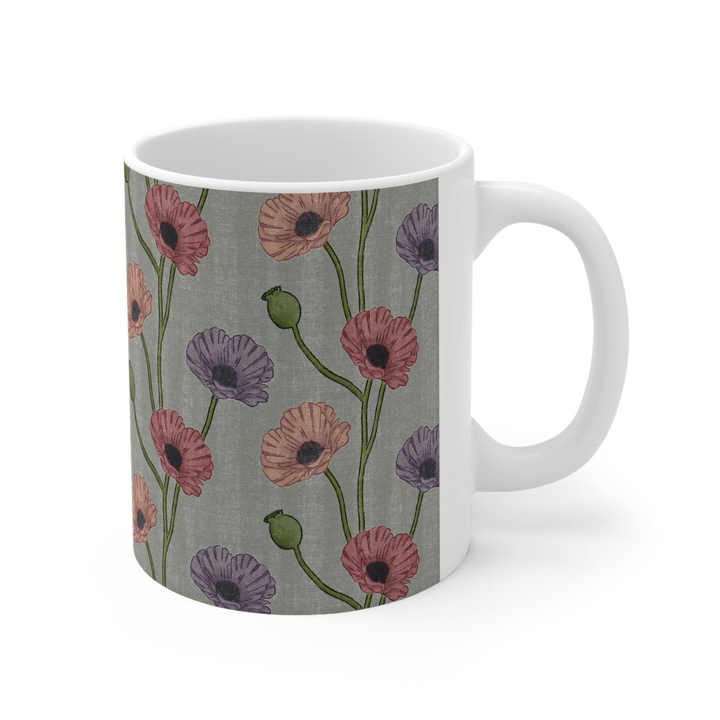 Painted Poppies 11oz Ceramic Mug