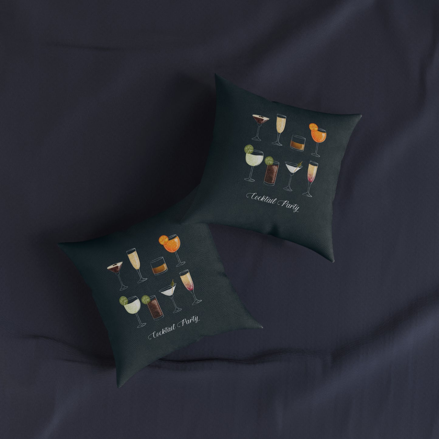 Cocktail Party Square Cushion