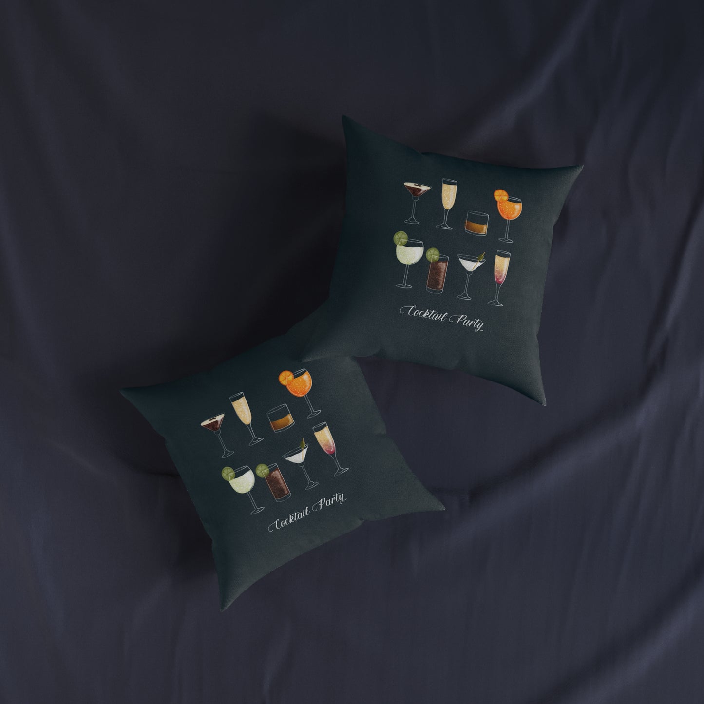 Cocktail Party Square Cushion