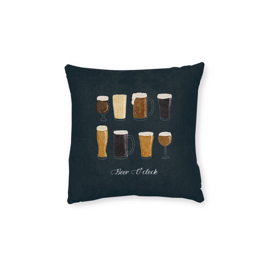 Beer O'Clock Square Cushion