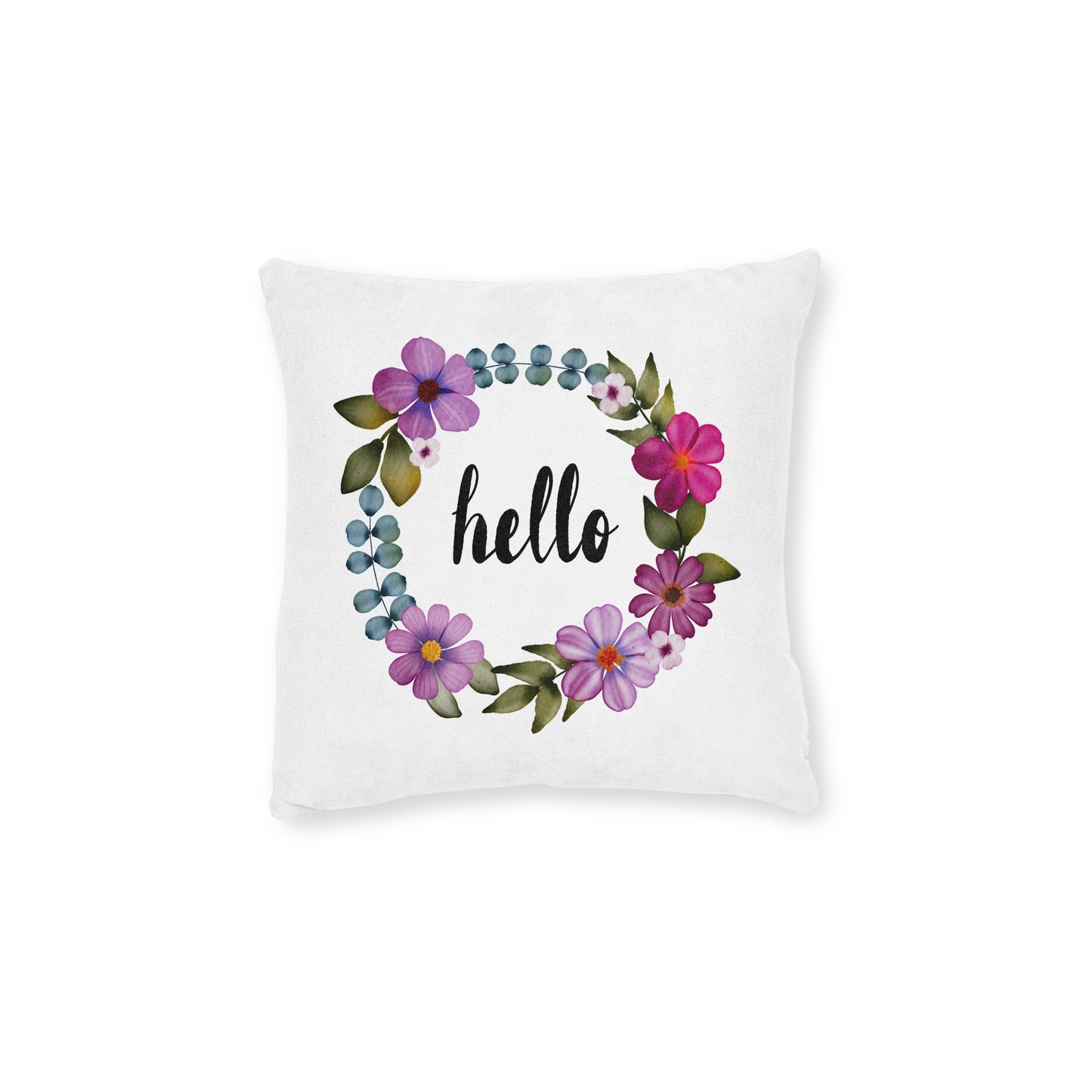 Wild & Free Wreath Square Cushion