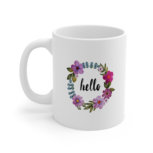 Wild & Free Wreath11oz Ceramic Mug