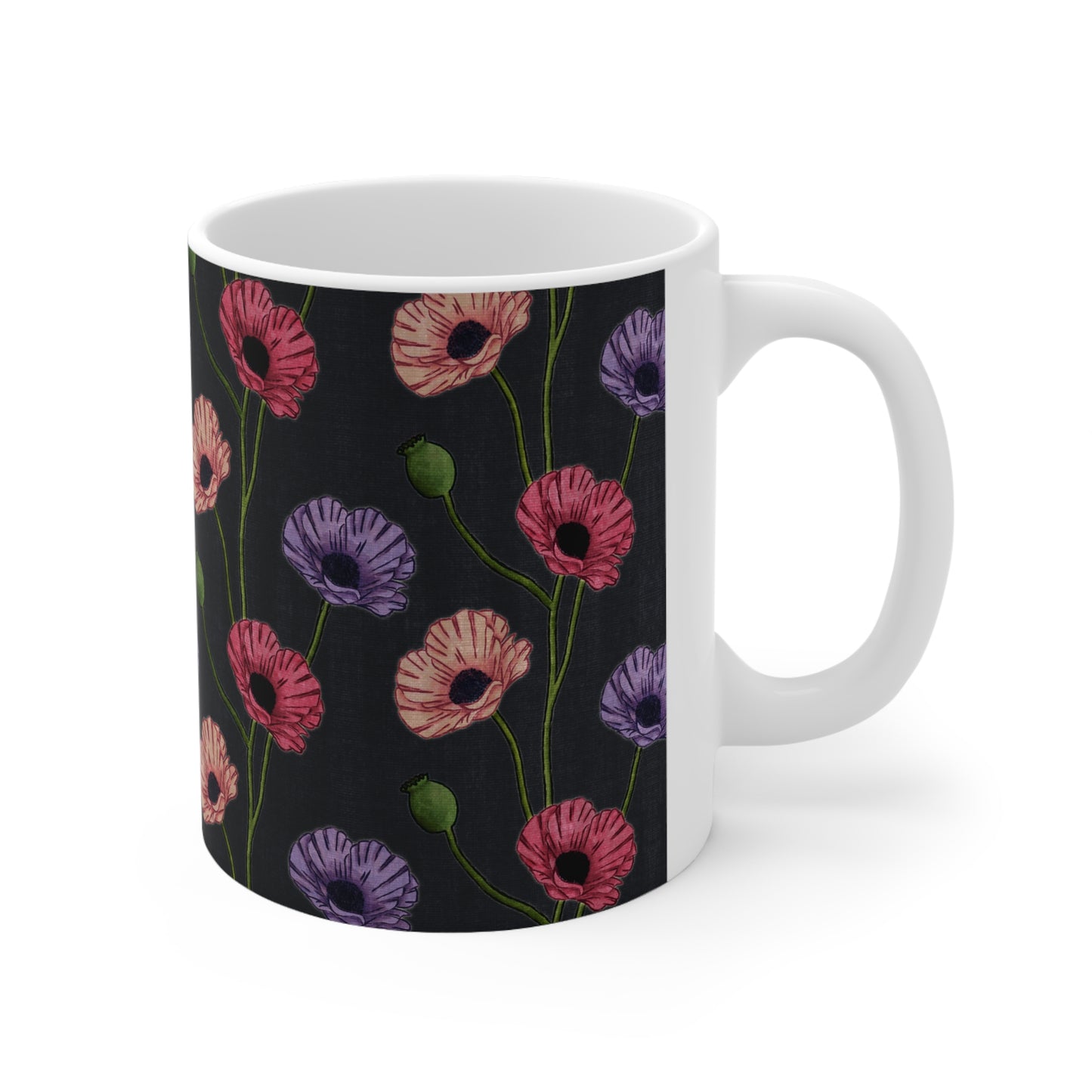 Painted Poppies 11oz Ceramic Mug